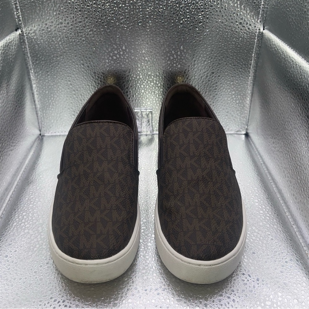 Michael Kors Logo Espadrille Slip On Shoes Brown Women’s 7.5M